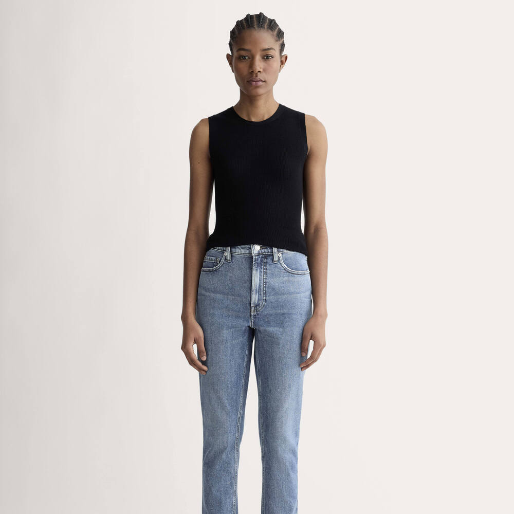 Everlane Women's Original Cheeky® Jean in Medium Washed Blue, Size 29 Short
